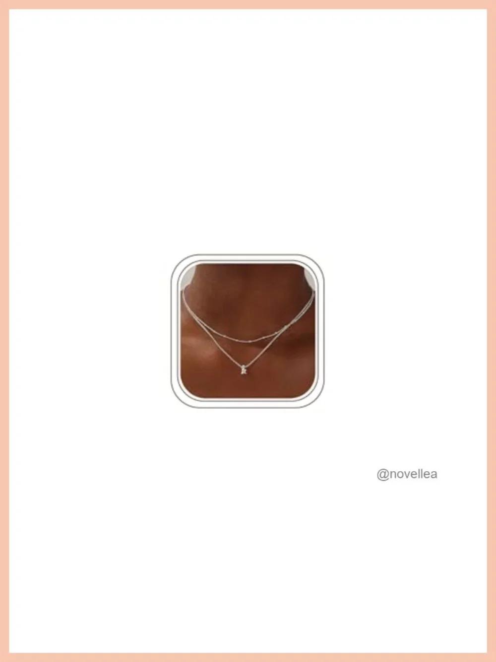 Layered Initial Necklace Stack for Women 14K Gold Plated Silver Bead Chain